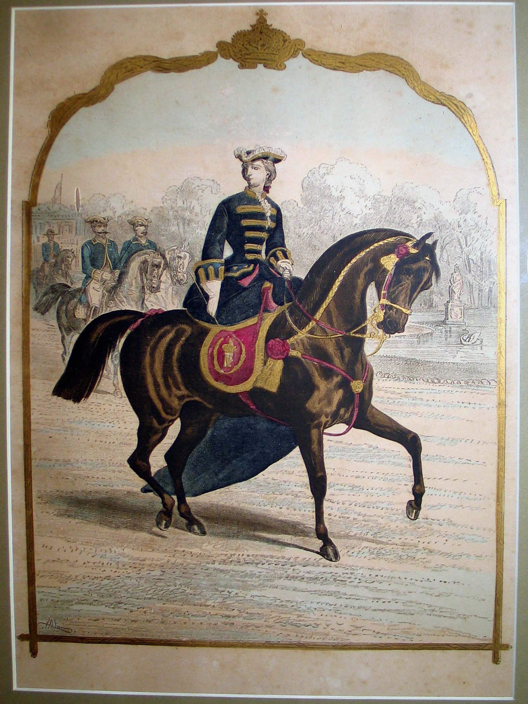 L'impératrice Eugénie en tenue de vénerie (titre factice), Victor Jean Adam, 1860 vers