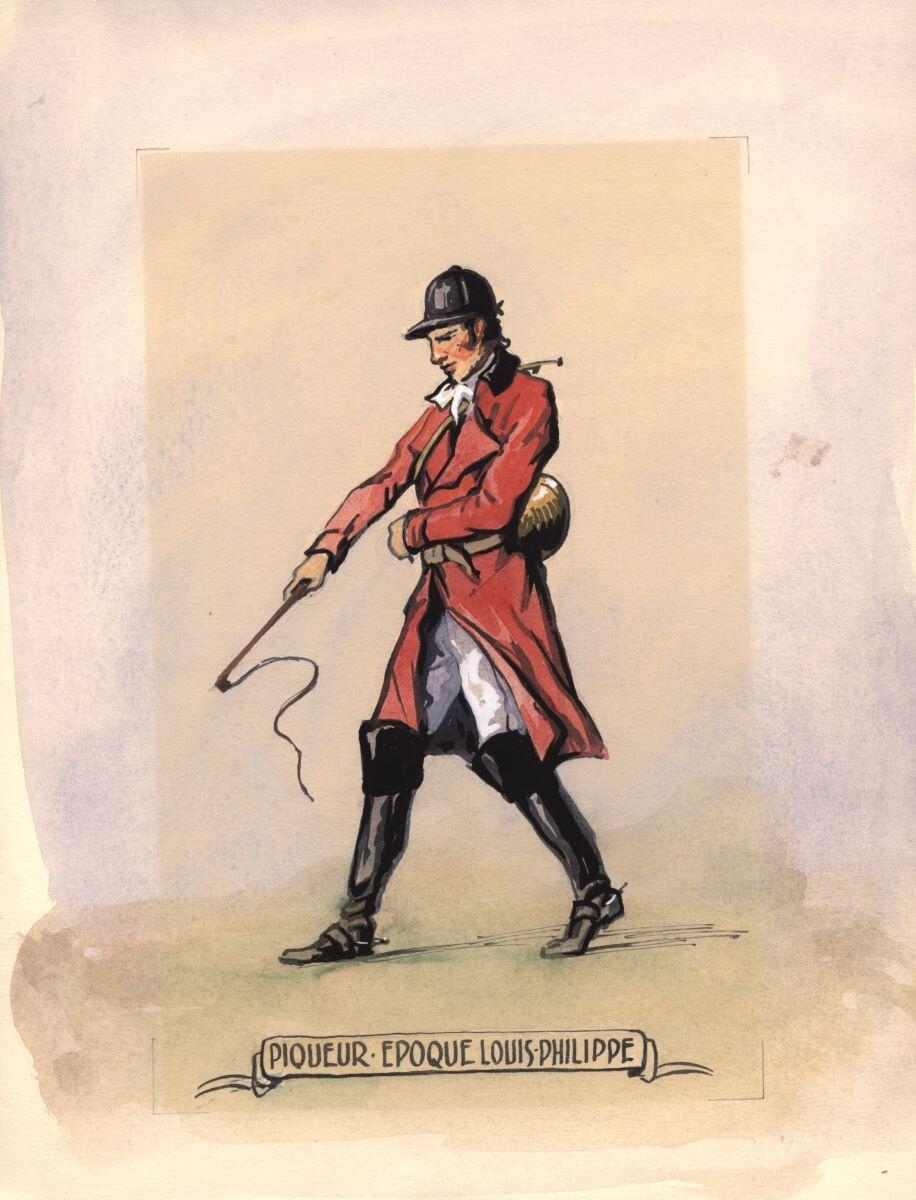 Piqueux au fouet, époque Louis Philippe_0