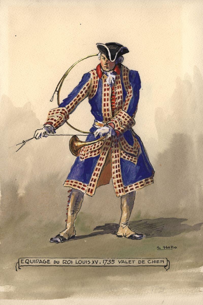 Valet de chien de l’équipage du roi Louis XV en 1735, Charles-Jean Hallo