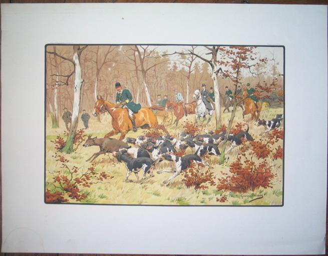 Chasse au chevreuil (titre factice), Georges Busson, 1914