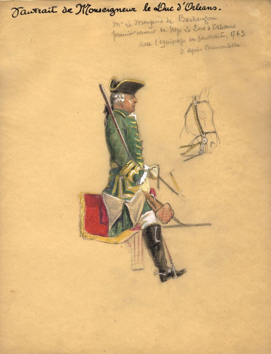 Le marquis de Barbançon, vautrait de Monseigneur le duc d’Orléans, Charles-Jean Hallo
