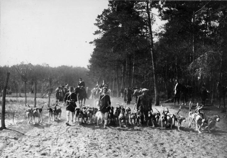 Photographie extraite d'un album de 56 photographies : équipages Chantilly et Par Monts et Vallons, Eugène de Rozycki, 4e quart 19e siècle, 1er quart 20e siècle
