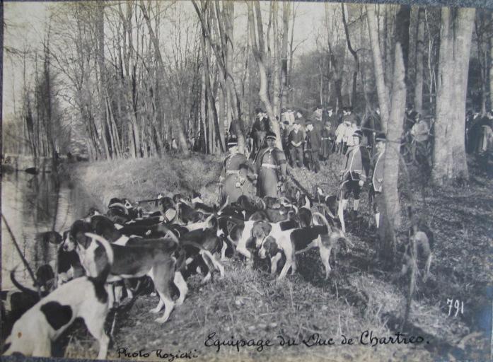 Equipage du duc de Chartres. Veneurs et la meute, Eugène de Rozycki, 1894-1910