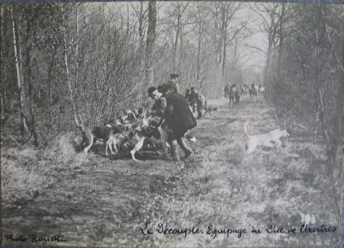 Equipage du duc de Chartres. Veneurs et la meute, Eugène de Rozycki, 1894-1910