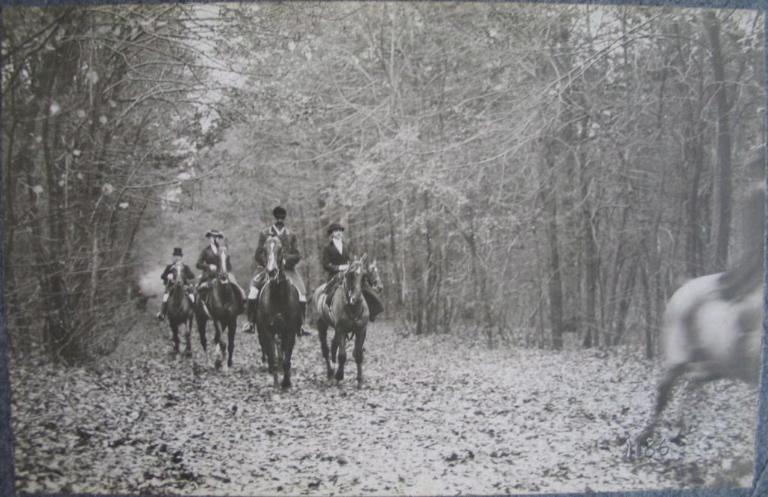 Veneurs en forêt, Eugène de Rozycki, 1er quart 20e siècle