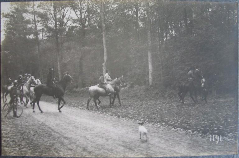 Veneurs en forêt, Eugène de Rozycki, 1er quart 20e siècle