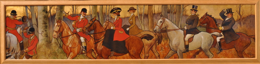 Le laisser-courre, Albert Guillaume, 1911
