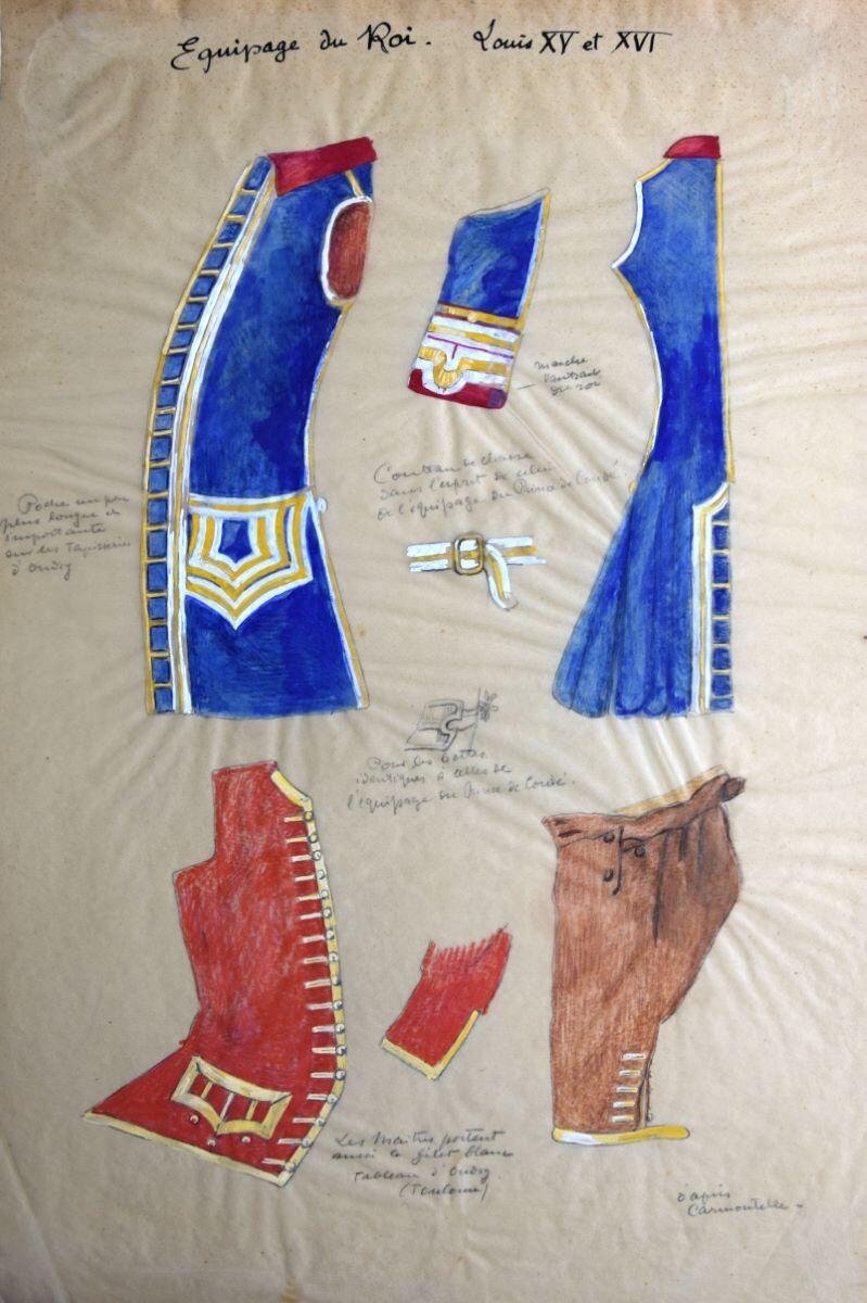 Étude de tenues : équipages des rois Louis XV et Louis XVI, Charles-Jean Hallo