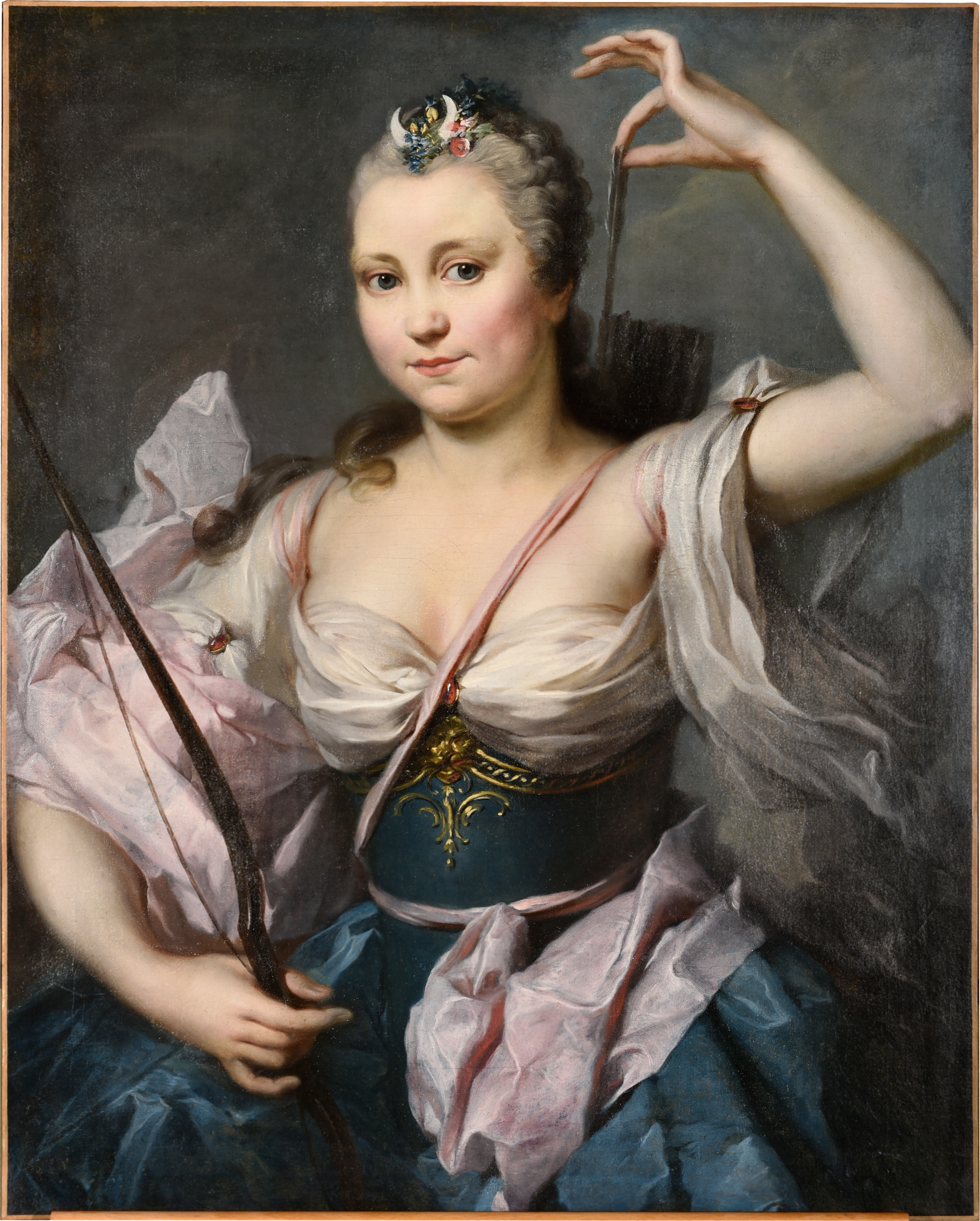 Portrait de femme en Diane, Georg Desmarées, 1720-1740