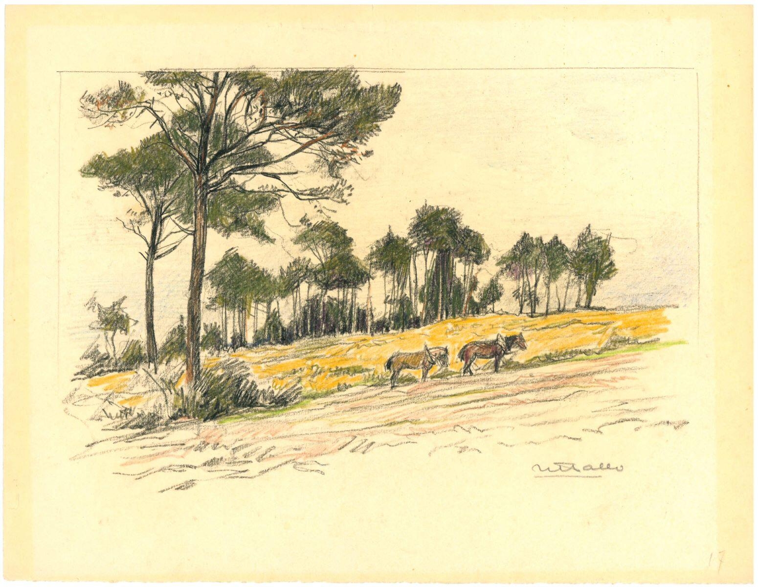 Chevaux au labour, Charles-Jean Hallo