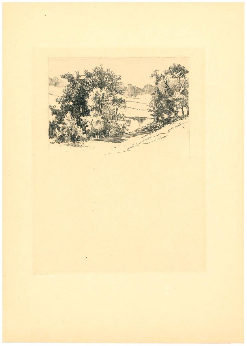 Étang au coeur d'une forêt, Charles-Jean Hallo