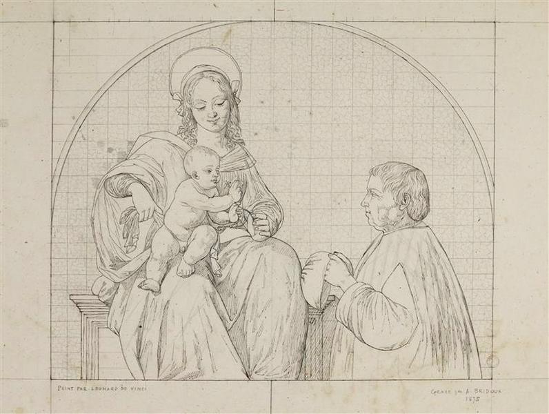 Madone à l'enfant avec un donateur ; Vierge à l'enfant avec un donateur, Augustin Bridoux, 19e siècle