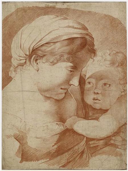 Jeune enfant avec sa mère, Apoline, 19e siècle