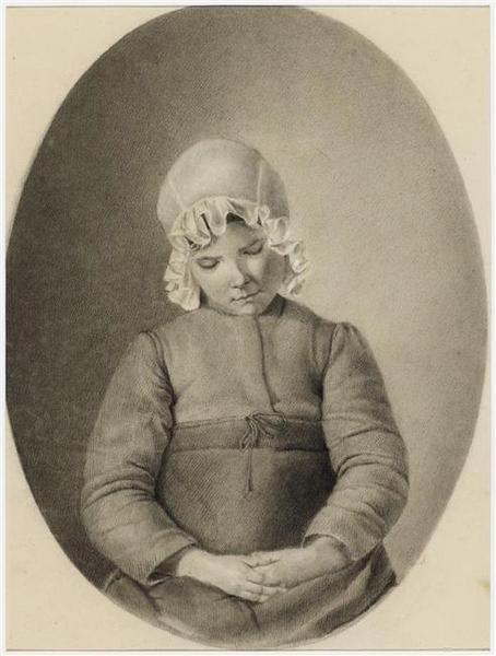 Portrait de Amandine Vilbrau âgée de 7 ans, Augustin Bridoux, 19e siècle