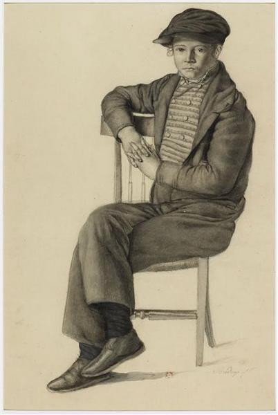 Portrait de Trimbald à l'âge de 16 ans, Augustin Bridoux, 19e siècle