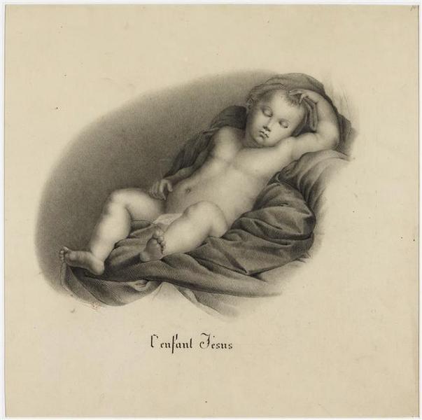 L'Enfant Jésus endormi, Augustin Bridoux, 19e siècle