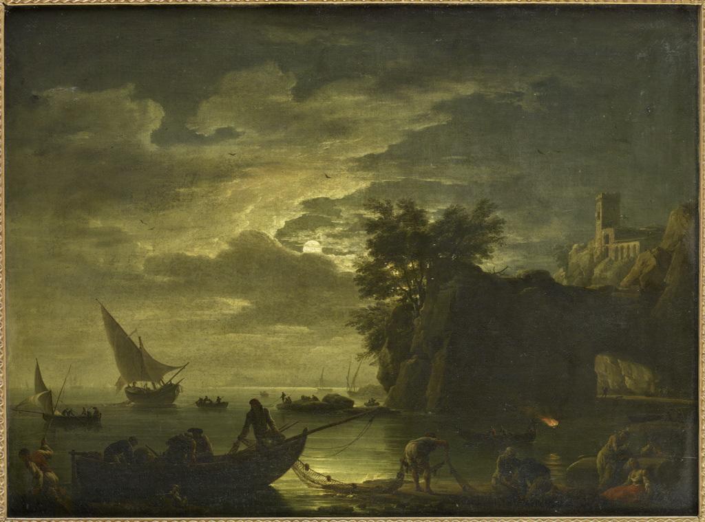 Paysage nocturne, Joseph Vernet, 18e siècle