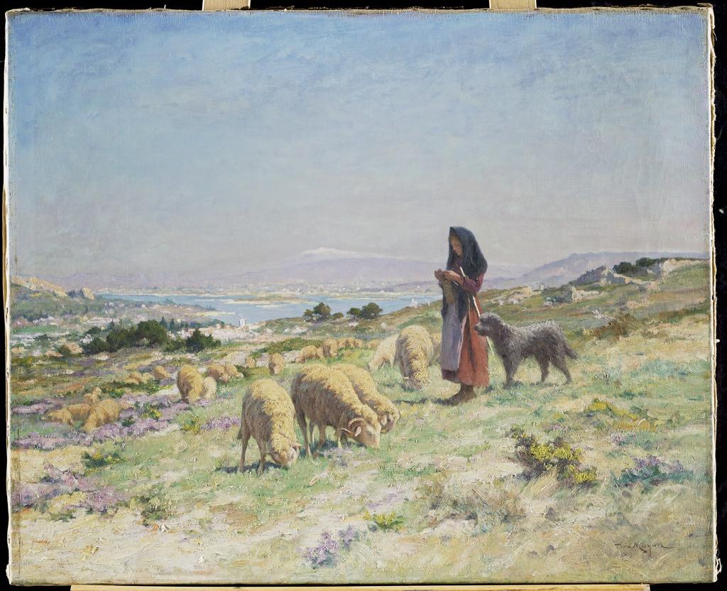 Paysage au troupeau de moutons_0