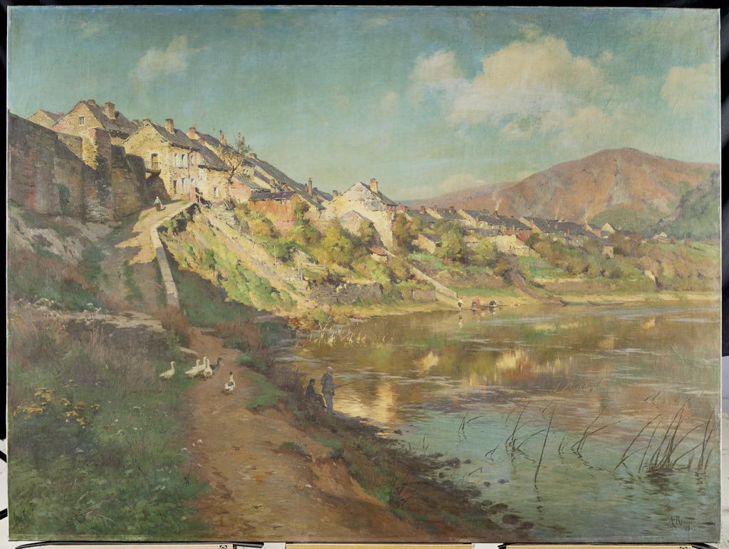 Après dîner d'automne à Revin-sur-Meuse, Alfred Renaudin, 4e quart 19e siècle