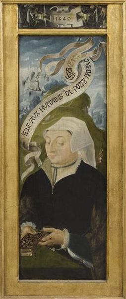 Portrait de l'épouse de Jean Mourette, au revers : Enée sauvant son père Anchise_0