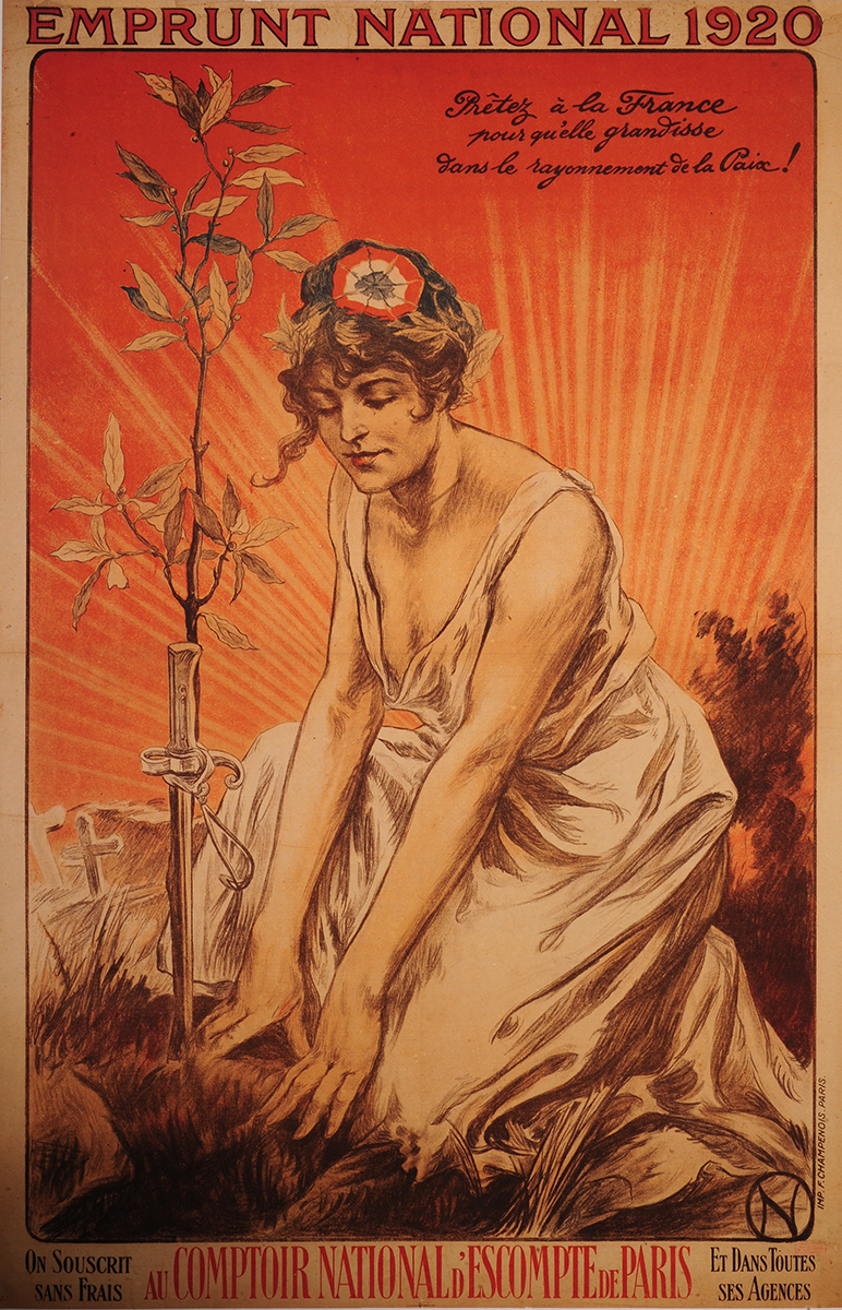 Emprunt national 1920. On souscrit sans frais au comptoir national d'escompte de Paris et dans toutes ses agences., N., 1920