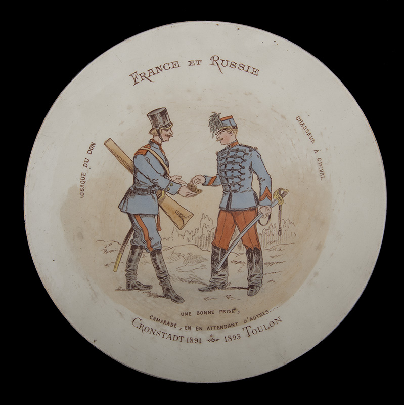 France et Russie. Cosaque du don. Chasseur à cheval. Une bonne prise, camarade, en en attendant d'autre ...... Cronstadt 1891-1893 Toulon._0