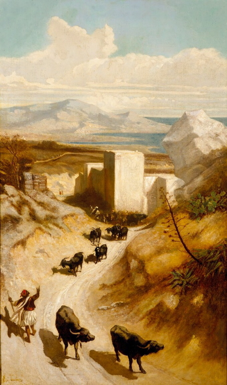 Descente des buffles, Émile Loubon, 1849