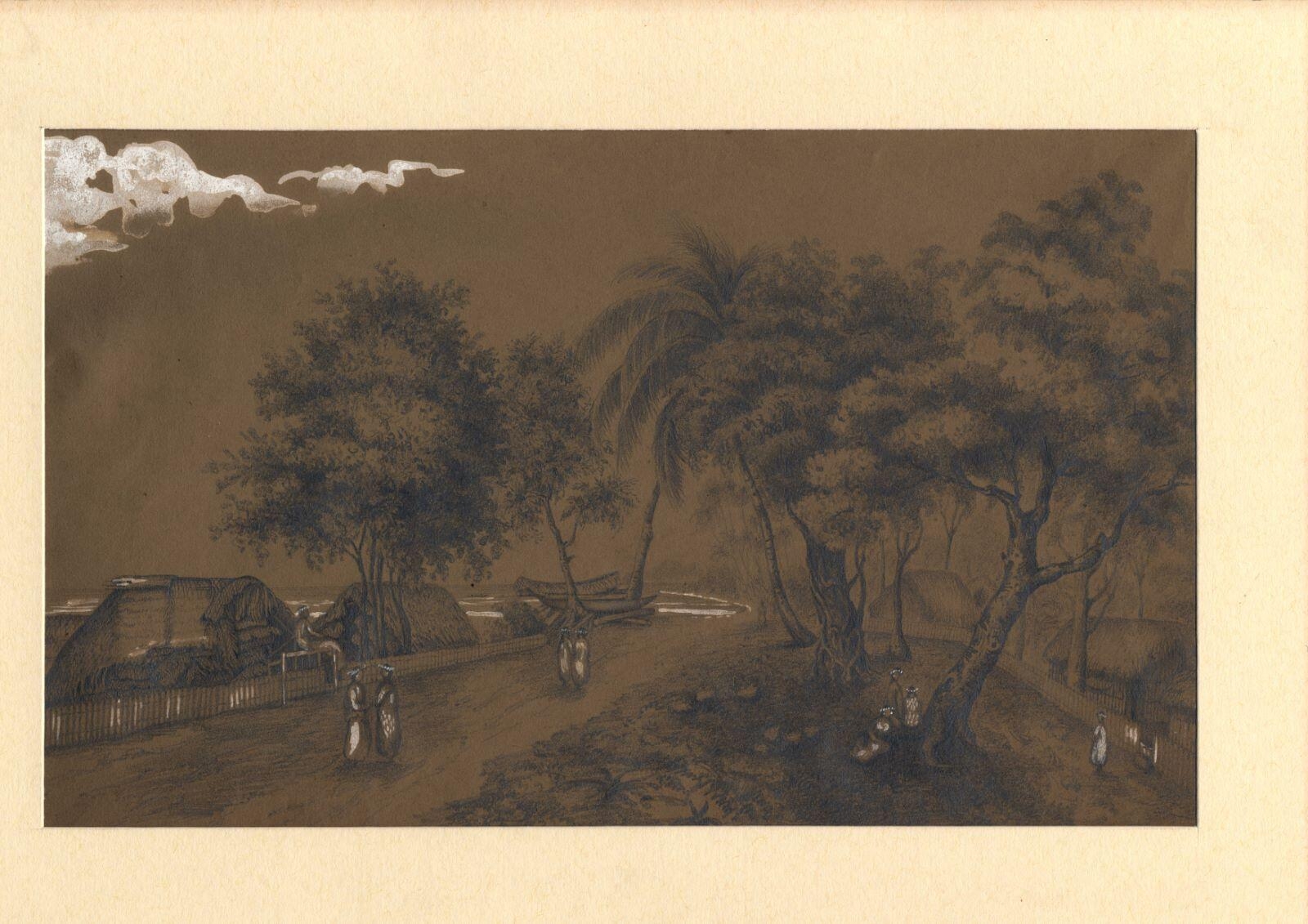 Tahiti. Vue prise sur le chemin de Papeete à Papeava, Adèle de Dombasle, 1848