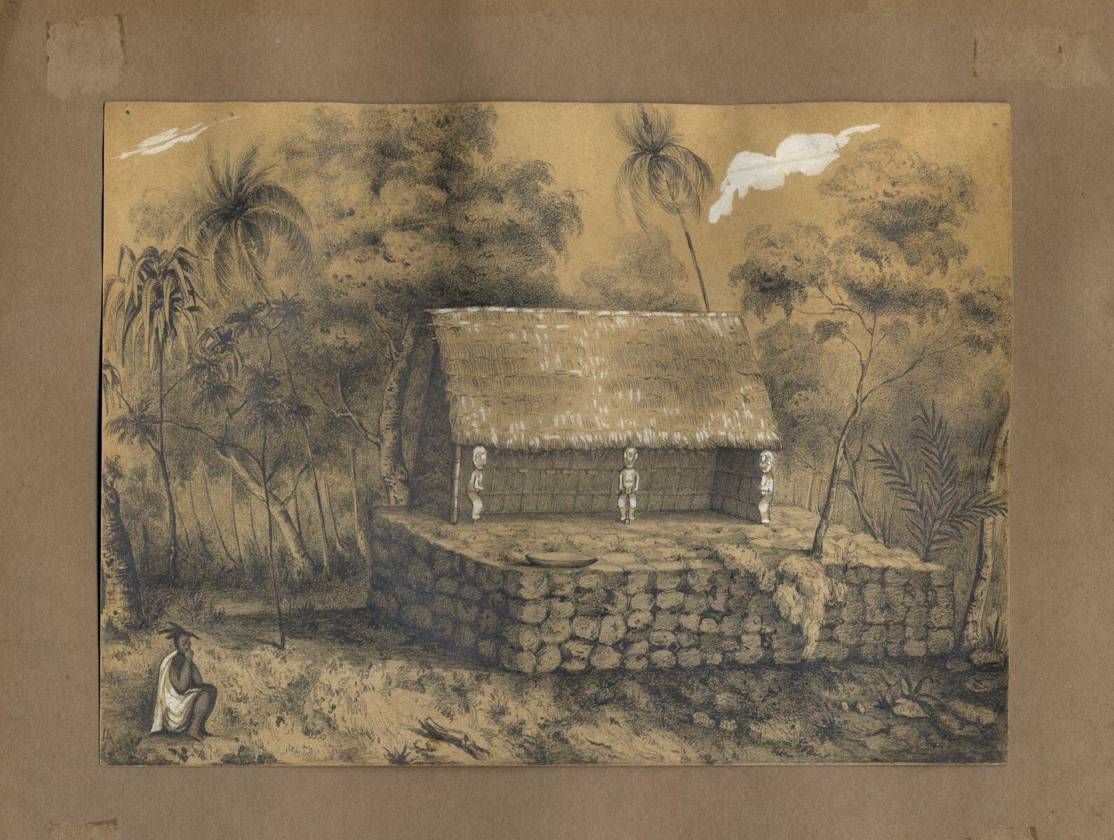 Morai de la vallée d'Anao.-Nuku-hiva., Adèle de Dombasle, 1848