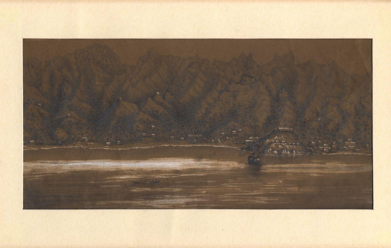 Rade de Taiohaé, Nuku-hiva (Iles Marquises), Adèle de Dombasle, 1848