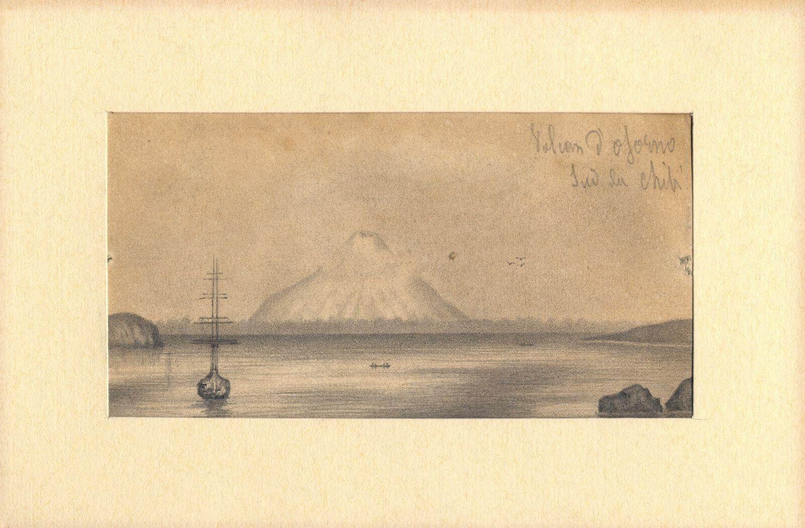 Volcan d'Osorno Sud du Chili, Adèle de Dombasle, 1848