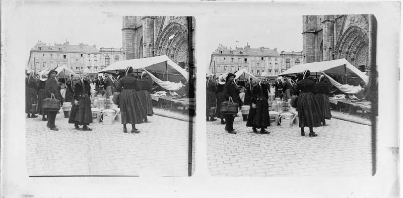 Jour de marché, Gaston Bouzanquet, 1890 entre,1925 et