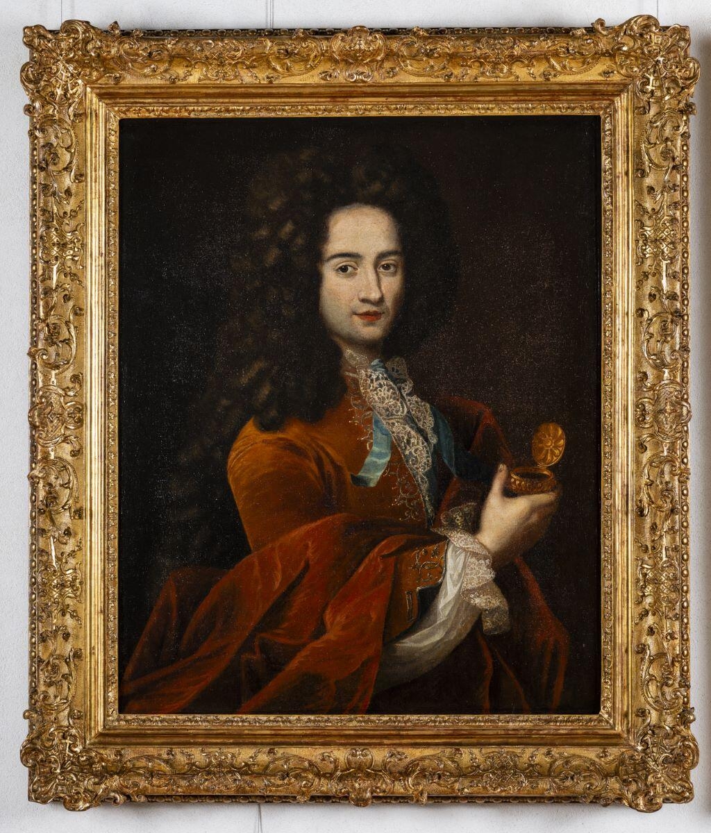 Seigneur à la tabatière ; Portrait (à la tabatière) d'un seigneur du temps de Louis XIV