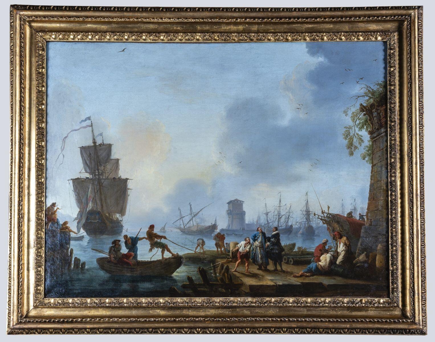 Le Calme ou Port de mer ou Activités portuaires, Joseph Vernet, 1735 vers