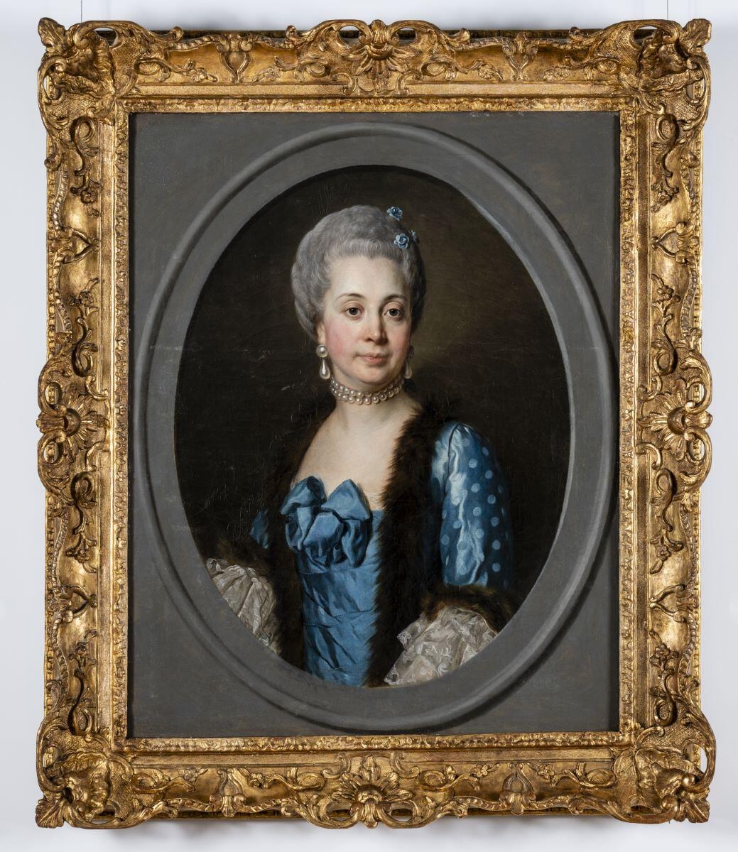 Portrait d'Elisabeth-Charlotte de Florans, épouse de Joseph-Xavier-Nicolas de Vérot de Cavet, Joseph-Siffred Duplessis, 1763