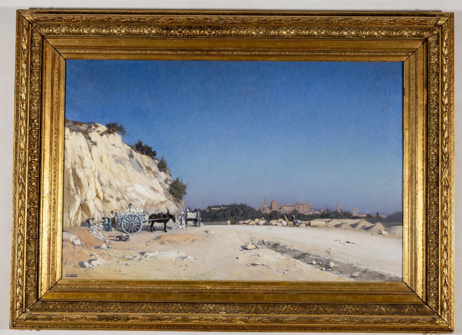 Environs d'Avignon, le chemin de la corniche ; Lou camin dé la Cournicho per an’aou chainé vert ; Carrière de pierre à Villeneuve-les-Avignon ; Vue d'Avignon prise du chêne vert, Paul Jean Marie Saïn, 1889