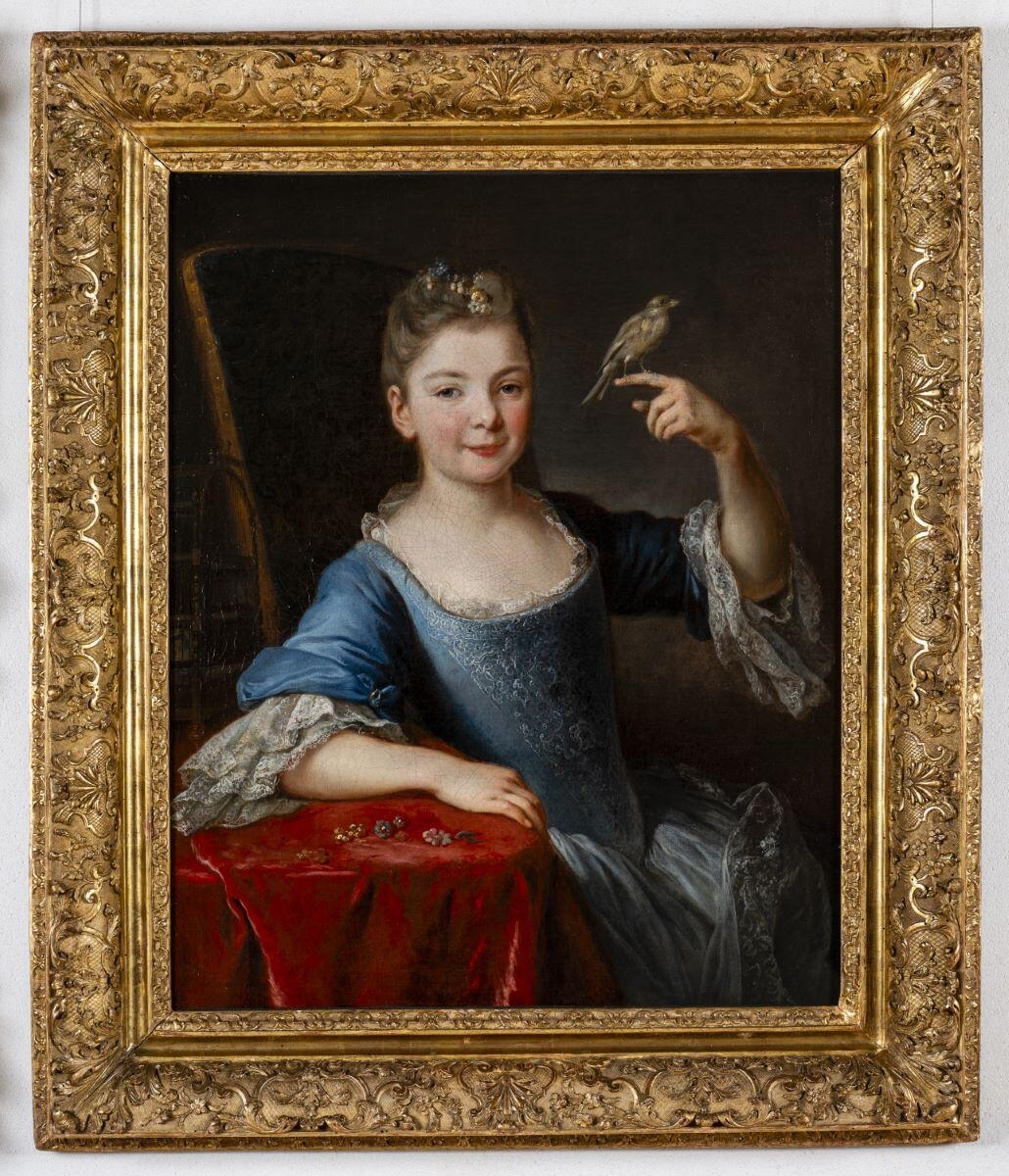 Jeune fille à l'oiseau, Jean Raoux, 4e quart 17e siècle, 1er quart 18e siècle