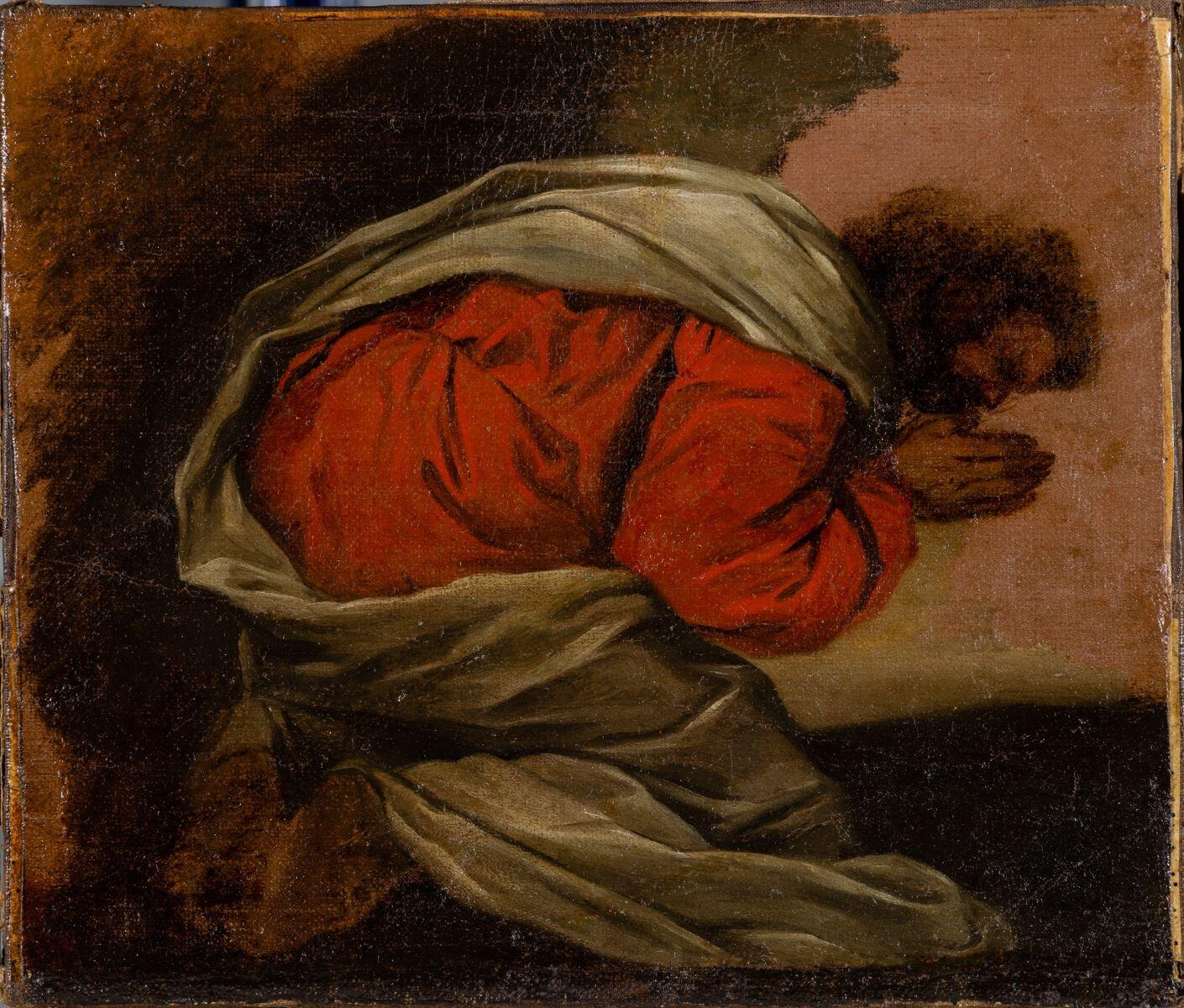 Apôtre à genoux ; étude pour Le Cénacle de la cathédrale Saint-Siffrein de Carpentras, Joseph-Siffred Duplessis, 1750 vers