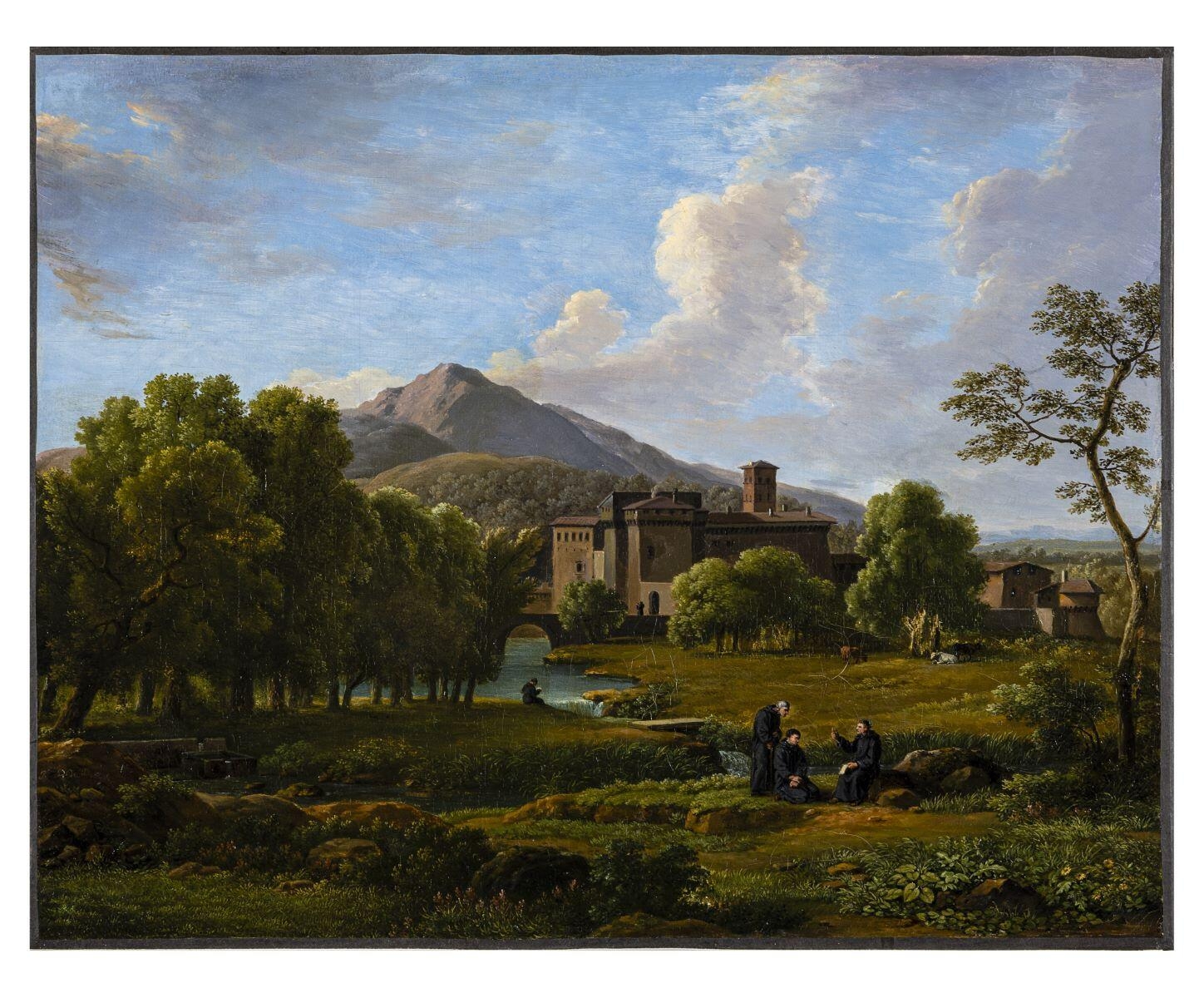 Vue du couvent de Grotta Ferrata et de ses environs, à cinq lieues de Rome, Jean Joseph Xavier Bidauld, 1844