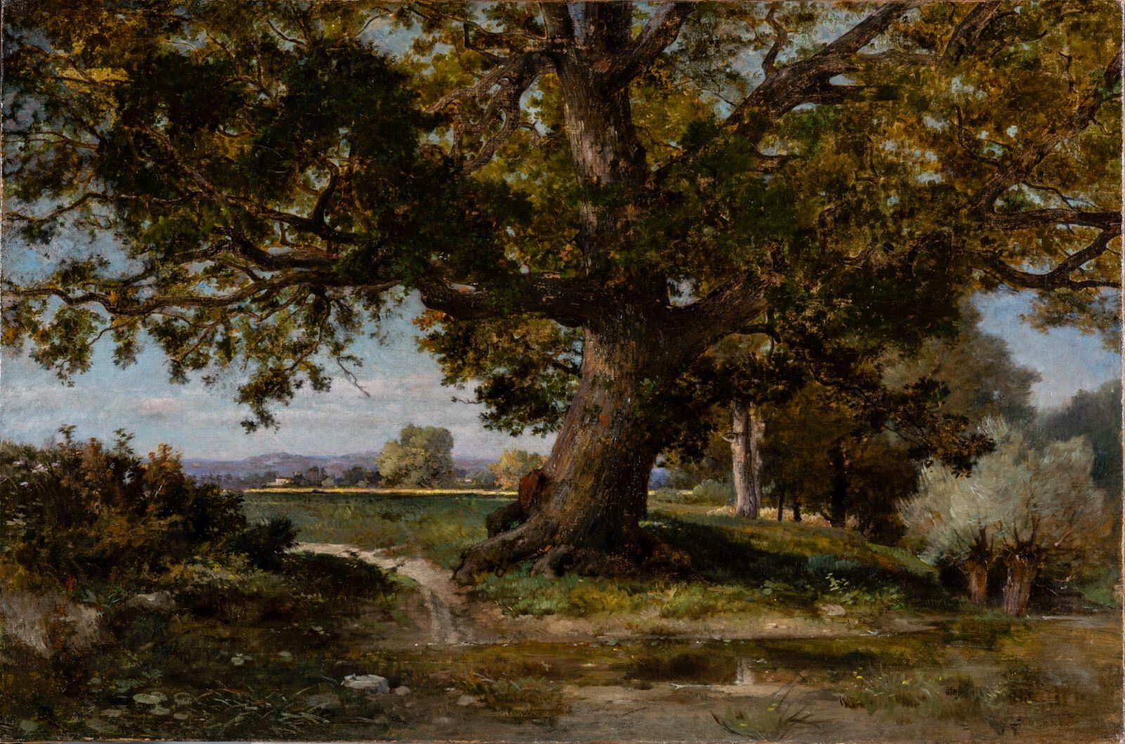Paysage du Comtat Venaissin (titre factice), Jules-Joseph-Augustin Laurens, 3e quart 19e siècle, 4e quart 19e siècle