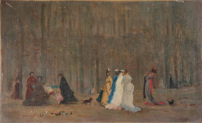 Promenade en forêt, Armand Charnay, 2e moitié 19e siècle, 1er quart 20e siècle
