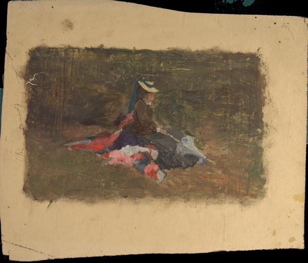 Dame assise dans l'herbe_1