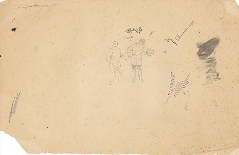 Etudes d'homme au cor de chasse_0