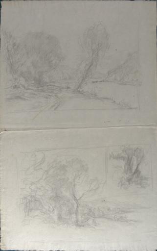 Etudes de paysage (recto, verso), Armand Charnay, 2e moitié 19e siècle, 1er quart 20e siècle