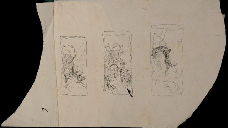 Etudes de paysage (recto, verso), Armand Charnay, 1889 après