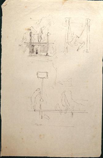 Ensemble de trois croquis_0