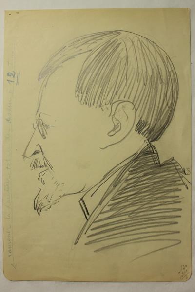 Caricature du docteur Lyonnet, Paul Bonnet, 1900-1950