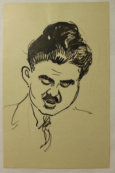 Caricature d'un personnage non identifié (titre factice), Paul Bonnet, 1900-1950