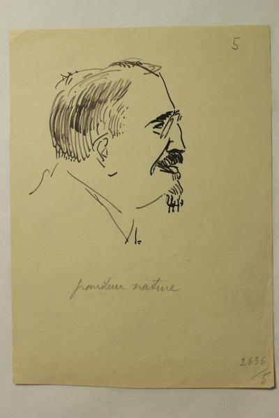 Caricature d'un personnage non identifié (titre factice), Paul Bonnet, 1900-1950