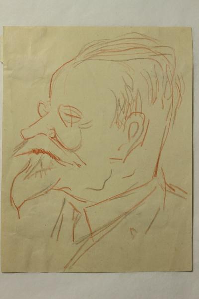 Caricature du docteur Lyonnet ou du docteur Pic ?, Paul Bonnet, 1900-1950